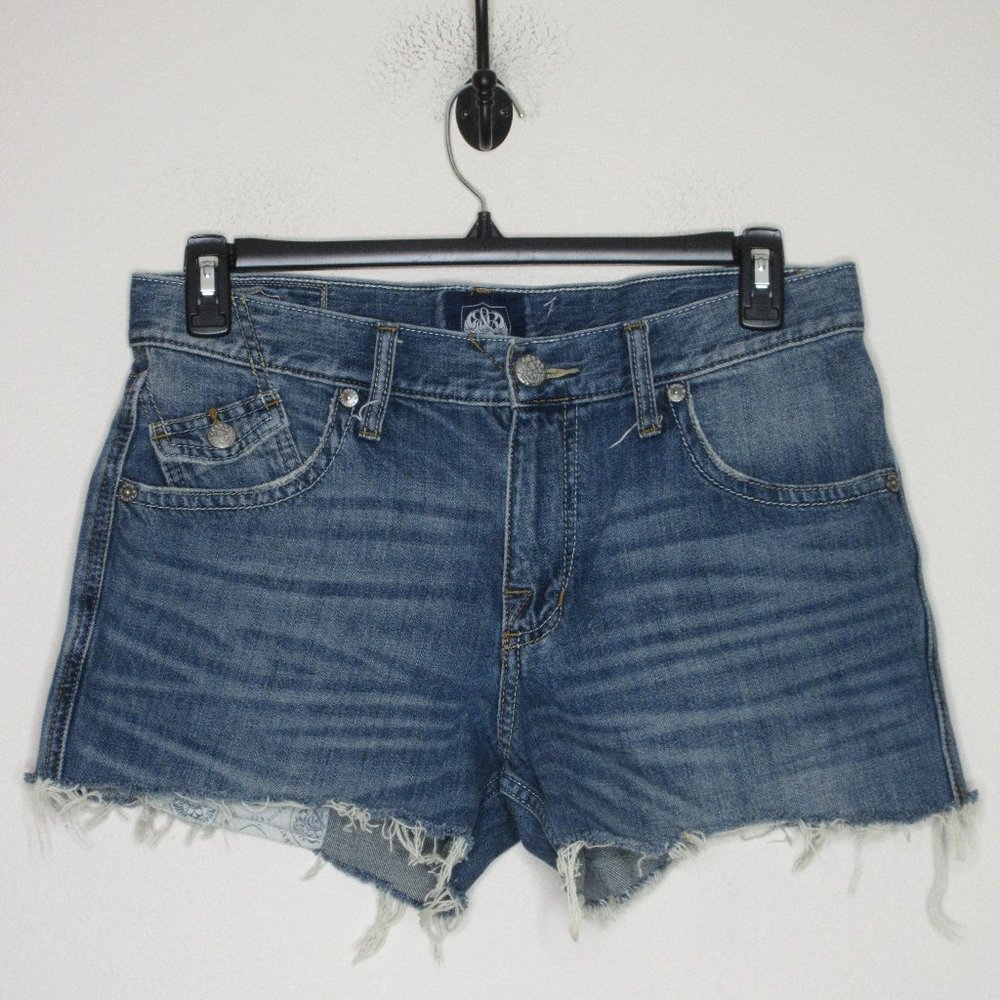 Rock & Republic Women's Henlee High Rise Cut Off Denim Shorts Size 34 B2-01